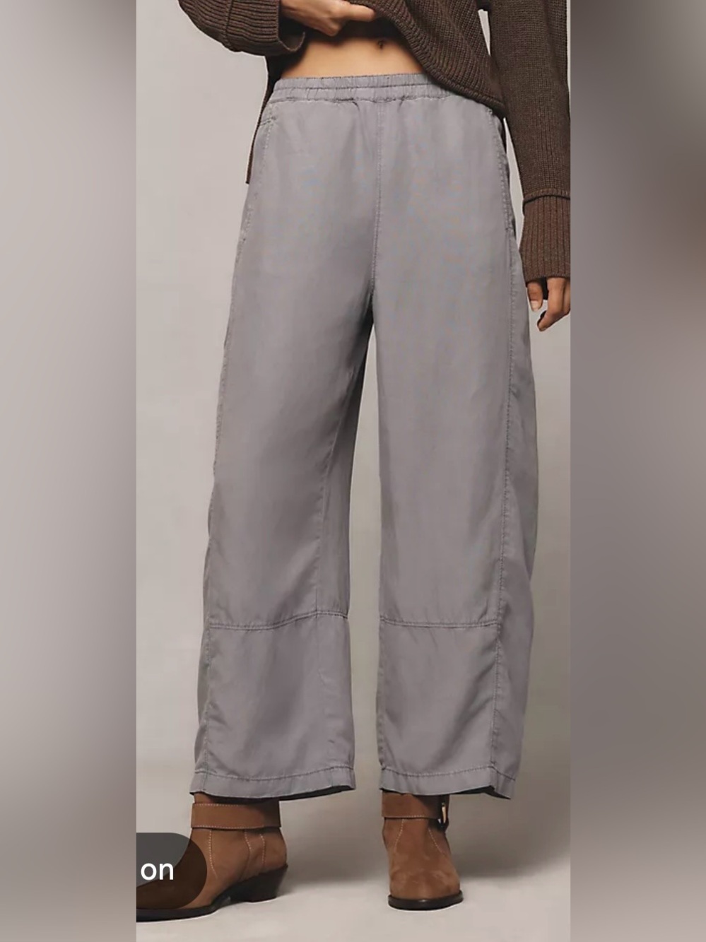 Pilcro Wide Leg Pants in Gray Size Small